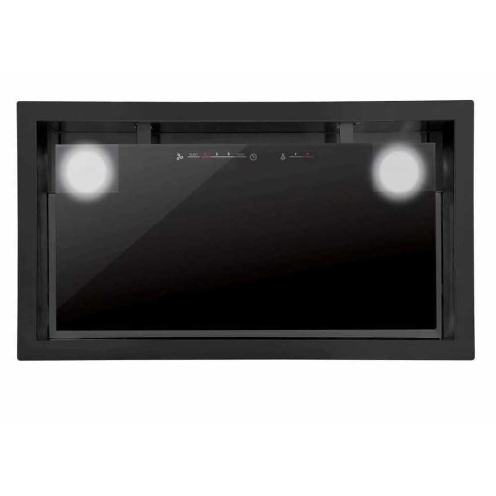 GC DUAL 45 BK - Dunstabzugshaube für die Küche - Einbauausführung - 280W Motor - Energieklasse A - 4 Absaugstufen - Touch Control Bedienfeld - Ausführung in Edelstahl - Cata, Schwarz
