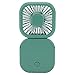 Przenośny wentylator podróżny, ładowalny wentylator biurkowy, 3 prędkości składany wentylator stołowy, obrotowy wentylator osobisty, ręczny mały wentylator biurkowy, do sypialni biura(GREEN)