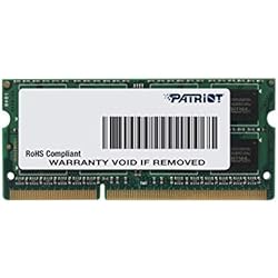 Patriot Memory Serie Signature SODIMM de bajo Voltaje Memoria RAM DDR3 1600 MHz PC3-12800 4GB (1x4GB) C11 - PSD34G1600L81S
