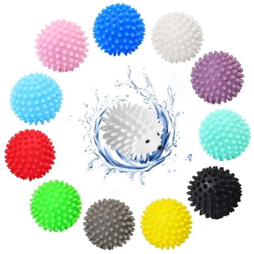 12 Stück Trocknerbälle für Wäschetrockner Waschbälle - Trocknerbälle für Daunenjacken, Wäschebälle für Waschmaschine Und Trockner,Waschkugel für Waschmaschine,Waschmaschinen Bälle
