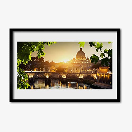 Pont de la ville en affiche encadrée 60x40 pour rompre la monotonie de vos murs