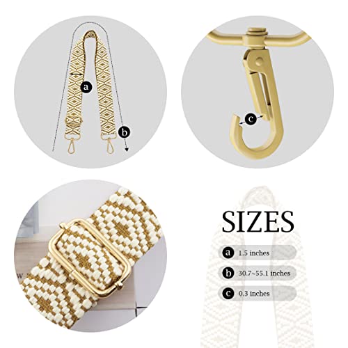 Image of TANOSII Wide Purse Strap Adjustable Replacement Shoulder Crossbody Strap Handbag Strap