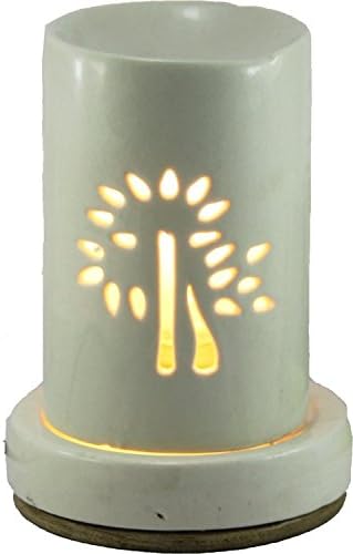 Ceramic Electric Aroma Diffuser Lamp Oil Warmer Aroma Burner Pipe Ivory C-18