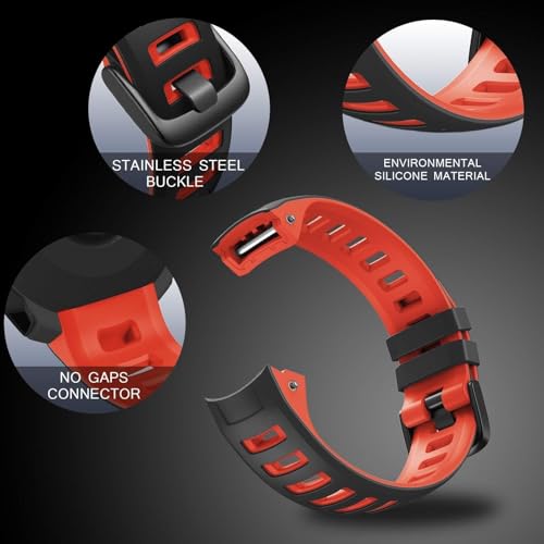 Bracelet de montre pour Garmin Instinct 2 Solar Tactical silicone 22mm VELORE souple - 4