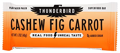 Thunderbird Energetica, Cashew Fig Carrot, No Sugar, Grain Free, Gluten Free, Non-GMO, Vegan, 1.7 Oz (Pack of 12)