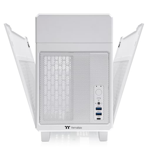 Image of Thermaltake TR100 SFF Chassis; mITX Support; 18.9 Liters; PCIe 4.0 Riser Cable Included; 360mm GPU Clearance; 280mm Radiator Support; Removable PCIe Bracket; Snow; CA-11A-00S6NN-00