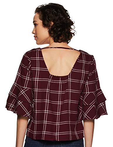 Image of HARPA Women's Checkered Regular Fit Top