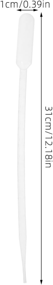 OUNONA 100pcs Thickened Plastic Transfer Pipettes Dropper for Laboratory and Cosmetic Applications Precise Liquid Dispensing for Science and Craft Projects