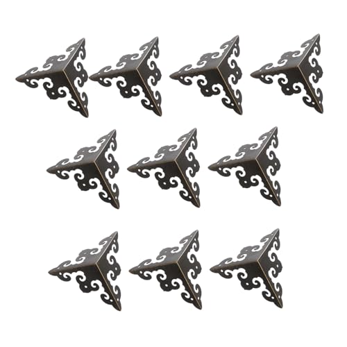 OSALADI Metal Box Corner Protectors 10 Pack Iron Cladding Furniture Corner Brackets Jewelry Box Cover for Packaging
