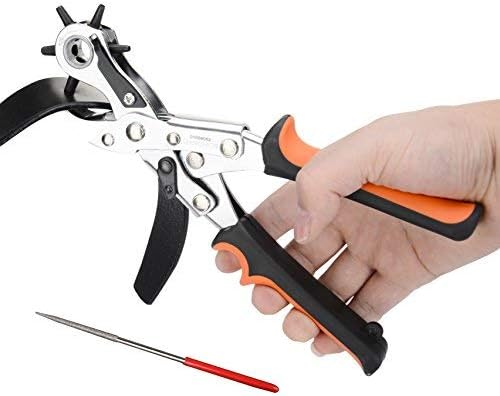 Rotary Punch Leather Belt Hole Puncher Multifunctional Drift Punches Hole Punch Tool for Leather