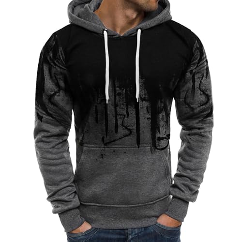 Ymosrh Men's Hoodies, Gradient Color Long Sleeve Casual Workout Hooded Sweatshirts Pullover with Pocket, S-5XL2