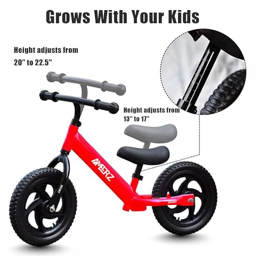 Image of Pedal-Free Learning Balance Bike for Kids | Adjustable Seat & Handle | Anti-Puncture EVA Wheels | Lightweight 12 inch Design Suitable for Girls and Boys 2-5 Years (Max Weight Capacity 30 Kg)