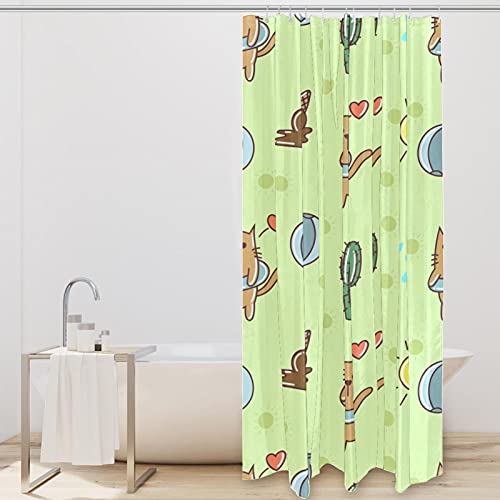 Rideau de douche chat anti-odeur 60 x 72 pour garder le sol sec et propre - 3