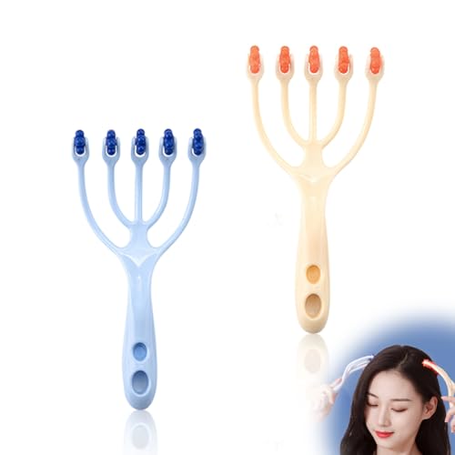 AUEFUDQ Pack de 2 masajeadores de cabeza, masaje manual y ciclo de relajación, araña para masajeador de cuero cabelludo