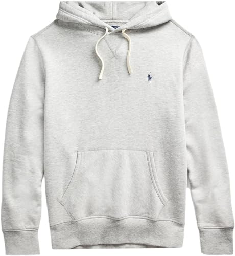 POLO RALPH LAUREN Mens Cabin Fleece Hoodied Sweatshirt (2XB, Grey)