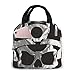 Helmet Apparel Skulls Field Hockey Lunch Box Handbag Portable Lunch Tote Bag Insulated Cooler Thermal Reusable Bag