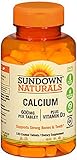 Sundown Naturals Calcium 600 mg plus Vitamin D3 Tablets - 120 ct, Pack of 3