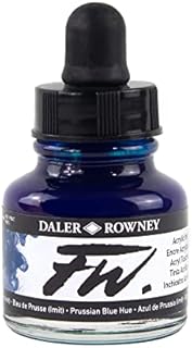 Daler - Rowney FW 29.5ml Acrylic Art Ink Bottle - Prussian Blue Hue