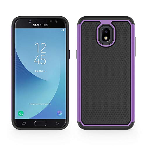 Syoner Shockproof Phone Case Cover For Samsung Galaxy J3 2018 / J3 V 3Rd Gen / J3V 2018 / J3 Orbit / J3 Star / J3 Achieve/Express Prime 3 / Amp Prime 3 / J3 Eclipse 2 / Sol 3 / J3 Aura [Purple] #TOP2