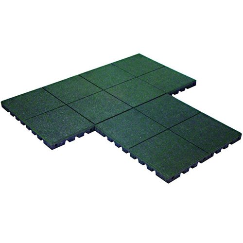 Kidwise Playfall Playground Safety Surfacing Green Pallet Of 40 Tiles - 2' X 2' Rubber Tiles (160 Sq. Ft.) 1.75" Thickness #TOP2