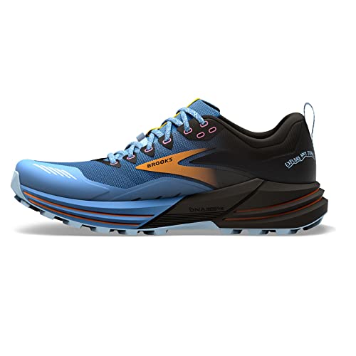 Brooks Women's Cascadia 16 Trail Running Shoe - Blue/Black/Yellow - 9 Medium #TOP2