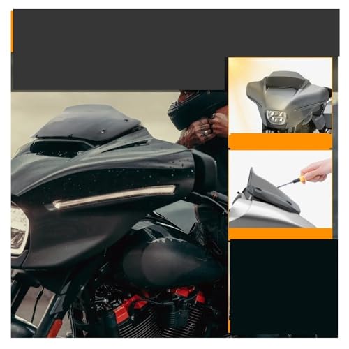 Pare-brise moto CVO Street Glide FLHXSE bulle noire 7" ABS 2023-2024