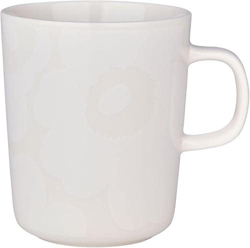 MARIMEKKO Oiva Unikko - Refina la decoración de tu cocina con nuestro icónico gres blanco, elegantes tazas de café de porcelana para elevar tu