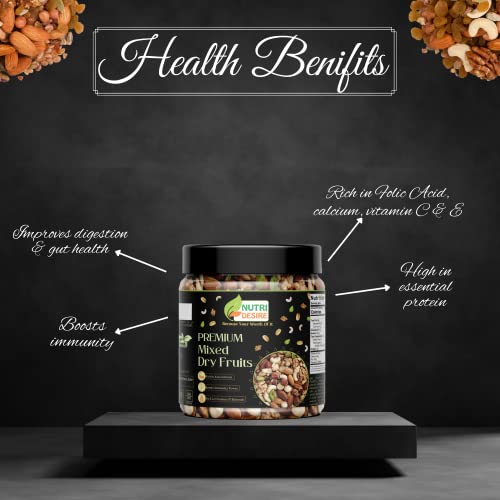 Image of Nutri Desire Combo Pack Of Healthy Mix Dry Fruits| 500 Grams Each| Total Weight 1 Kg [Jar Pack], Fresh