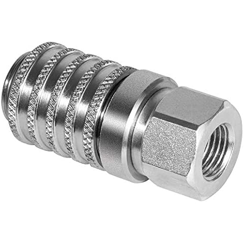 PD242 Series PD Steel Test Port and Diagnostic Equipment Quick Coupler with Female Pipe Thread, 1/8" Body Size, 1/4"-18 NPTF Thread Size, 2.12" Length Cover