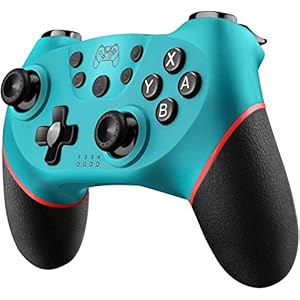 Controller for Switch, Wireless Pro Controller for Switch/Switch Lite/Switch OLED, Remote Gamepad with Joystick, Adjustable Turbo Vibration, Ergonomic Non-Slip – Blue