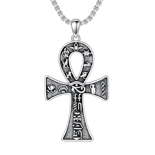 Ankh chaîne en argent 925, croix égyptienne d'exception et finition joaillerie