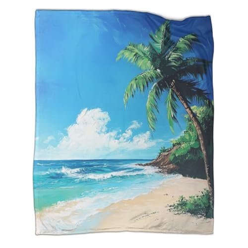 Couverture douillette pour le printemps plaid flanelle vagues 3D - 2