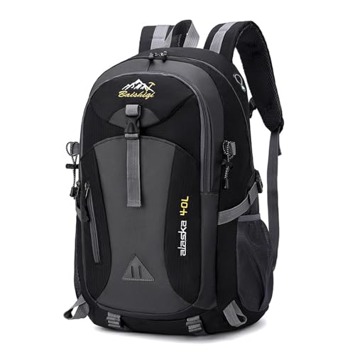 UieaMsio Mochilas Senderismo Hombre Mujer, Mochila de Viaje 40 Litros Impermeable Multifuncional Gran Capacidad Mochila de Escalada para Camping Excursiones Acampadas Montaña al Aire Libre