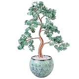 Maitawa Gruner Aventurina Bonsai Árbol Tamaño 24 cm - Feng Shui para la prosperidad y la felicidad, regalo espiritual para mujeres para cumpleaños, cumpleaños y decoración de habitaciones
