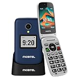 Mobitel 8010 4G Big Button Flip Phone for Seniors SIM Free Unlocked Mobile Phone with SOS Emergency Button Easy to Use Elderly Loud Speaker Long Battery Type C Dock Charger (Blue)