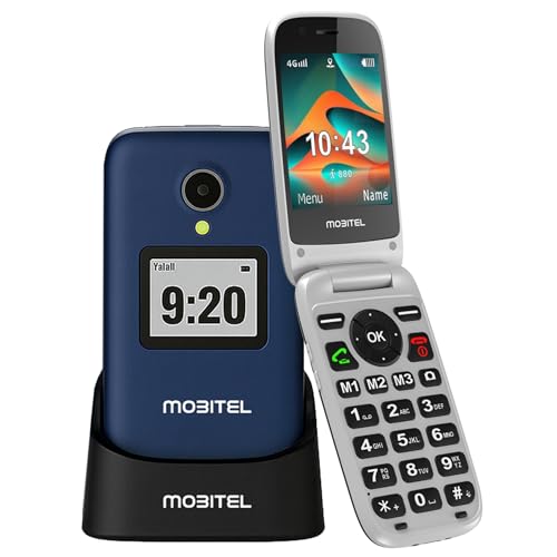 Téléphone portable pour personnes âgées Mobitel 4G : le cadeau utile avec station de charge