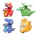 JoFAN 4 Pack Dinosaur Toys Press and Go Dinosaur Cars Wind Up Toys for Kids Boys Girls Toddlers Christmas Stocking Stuffers Party Favors Gifts