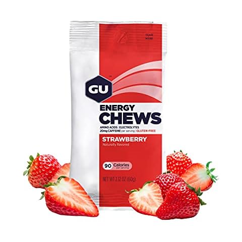 GU Energy Chews Fruchtgummis Strawberry Erdbeere 12 x 60 Gramm Cover