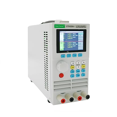 Electronic Load Tester ET5420A+ Dual Channel USB DC Load Testers Lithium Battery Power Supply Analyzer (0-150 V, 0-20A*2, 0-200W*2)