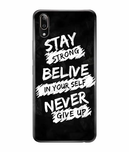 Image of Stay Strong Motivation Quotes Printed Hard Back Case Cover & Compatible for Vivo V11 Pro (Multicolor) - D1810