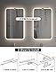 KYOTECH LED Spiegelleuchte Badezimmer Dimmbare 10W 300mm 650LM Bad Spiegellampe mit Schalter IP44 Wasserdicht Spiegelleuchte mit Fernbedienung Schminklicht Badbeleuchtung Aluminiummaterial