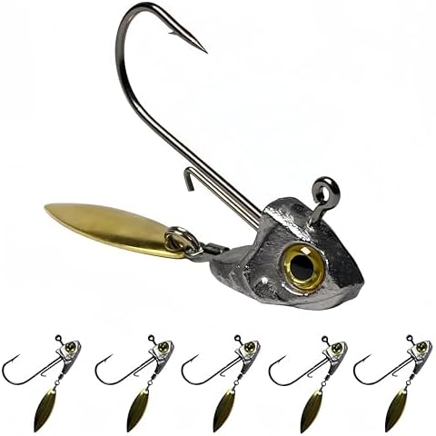 RuiJiaXiang 6pcs Jig Heads with Spinner Cover