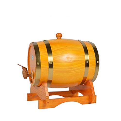 DXYQXL 5L/10L Vintage Wood Oak Timber Wine Barrel - Pure Oak Barrels For Wine & Spirits Aging, Storage, Or Draft Beer - Ideal For Wine Enthusiasts