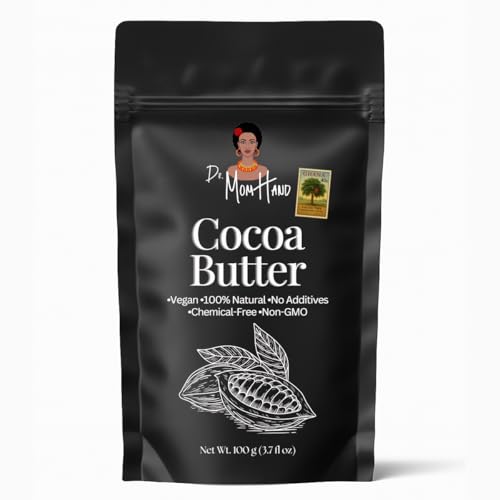 Dr. Mom Hand Organic African Cocoa Butter, 100% Natural Raw