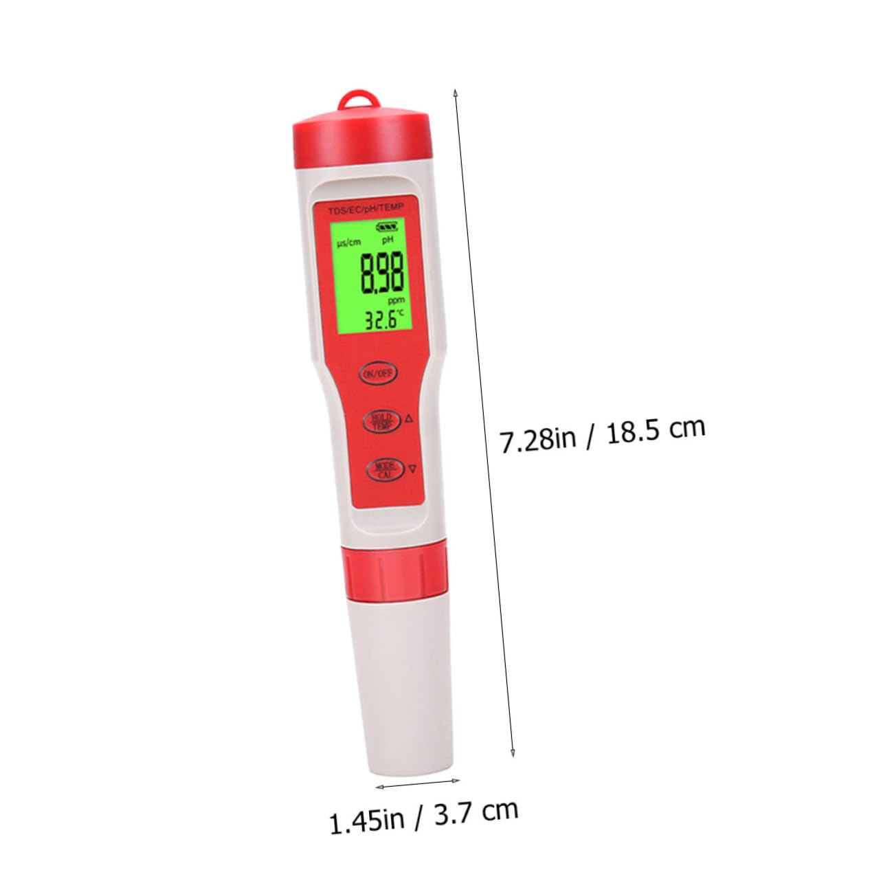 Zerodeko Misuratore Digitale Ph Acqua Tester Qualità Ec Temperatura Funzione Leggero Portatile Facile Calibrare Leggere