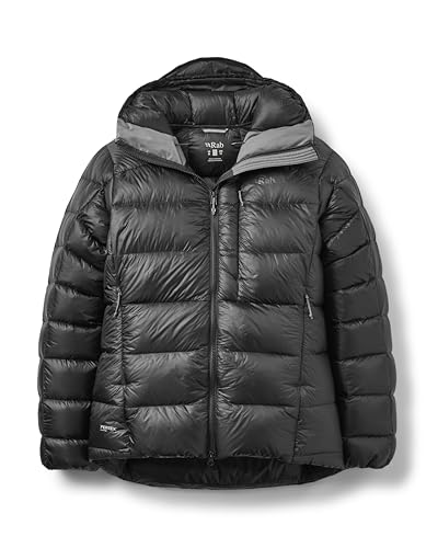 Rab Women's Mythic Ultra Jacket - Ultralight Water-Resistant Down Coat for Climbing & Mountaineering - Black - Large