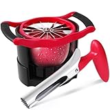 Newness Premium Apple & Pear Corer, Stainless Steel Core Remover Tool for Home & Kitchen with Sharp Serrated Blade