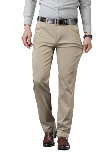DAVID.ANN Men's Flat Front Dress Pant Stretch Business Casual Trousers2