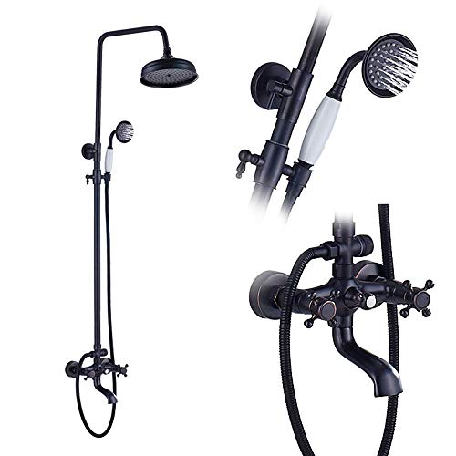 Ensemble combiné de douche eau chaude froide à double poignée pour un réglage thermique précis