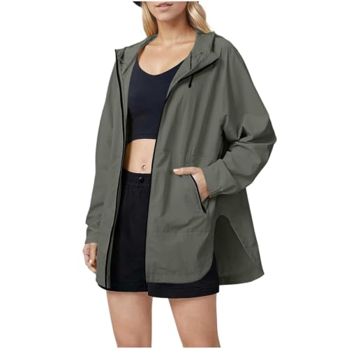 Blouson de sport couleur unie fin et léger pour femme active
